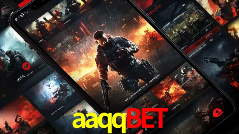 Tela de um celular exibindo uma galeria de jogos de tiro com temática militar, mostrando a variedade de e-sports disponíveis para apostas na plataforma de entretenimento aaqqbet.
